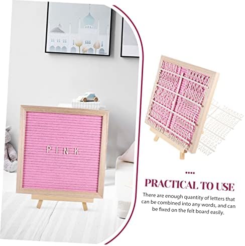 Double Sided Felt Letter Board Set with Wooden Frame and Easel - Image 7