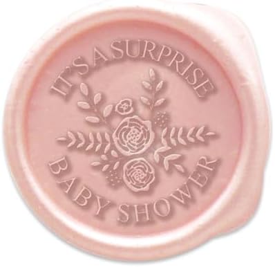 Infusion Wax Seal Baby Stickers - Elegant Self-Adhesive Baby Shower Envelope Seals in 12 Color Options - Perfect for Invitations, Cards, & Party Favors - 25 Pack (Surprise Baby Shower) - Image 2