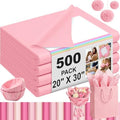 500 Sheets Light Pink Tissue Paper 20 x 30 Inch for Fall Floral Packaging by Qilery