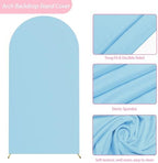 Arch Backdrop Stand and Cover Set, 6.6ft Arch Stand with Dusty Blue Cover - Image 4