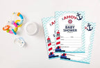 Pack of 30, Boy/Boy Baby Shower Party Collection, Baby Shower Invitation Cards, Fill in the Blank Invites WIth Envelopes, Pirates Theme Party Supplies - Image 4