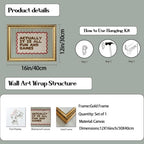 Vintage Gold Framed Wall Art Actually It Is All Fun And Games Sign Wall Decor Picture Funny Playroom Quote Striped Poster Canvas Painting Print for Kids Game Room Bedroom 12x16 inch - Image 2