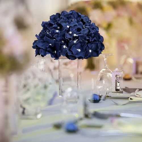 Navy Blue Hydrangea Flower Balls for Centerpieces - 12 PCS - Image 3