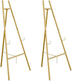 Gold Easel Stand for Sign, Heavy Duty Easel, 4-Tier Adjustable Art Easel for Painting, Wedding Sign 2pc by Atronor