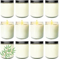 12 Pcs 8 Oz Bulk White Soy Candles,Eucalyptus Scented Candles Set,Bulk Aromatherapy Candle,Great Stress Relieving Scented Candle for Girls as a Gift for Birthdays, Weddings and More! by Veiuwa