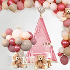 Bear Baby Shower Decorations, 185 Balloon Kit,Dusty Pink, Rose Gold, Peach - Image 2