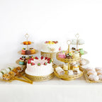 11 Pcs Gold Dessert Table Display Set, Metal Cake Stand Platters - Image 6
