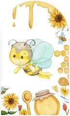 Cute Honey Bee Arch Stretchy Fabric Covers Honey Honeypot Arched Stand Cover for Birthday Party Baby Shower Decoration Props(Only Cover) by Aerdce
