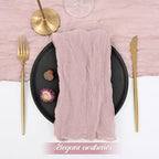 fani 100 Pack Gauze Cheesecloth Napkins, 20 x 20 in, Dusty Pink - Image 4