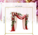 Gold Square Wedding Arch Backdrop Stand Metal Balloon Garden Frame - Image 2