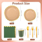 Kochorie 336PCS Woodland Disposable Dinnerware Set Serves 48 Guests - Image 2