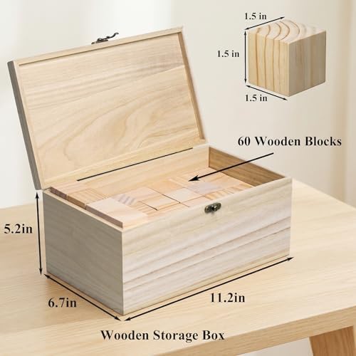 98 Pcs Baby Shower Games Sign Kit, Wooden Blocks to Decorate - Image 3