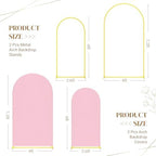 Toolterritary Metal Arch Backdrop Stand and Cover Set, 8FT, 6.6FT Party Backdrop, Easy to Assemble, Backdrop Stand for Parties, Birthday, Baby Shower - Image 3