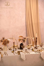 TINGE TIME 23pcs Artificial Flower Combo, Rose Dahlia Brown Nude - Image 3