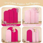 Light Pink and Hot Pink Arch Cover 4FT 5FT 6FT Party Party Arch Covers Stretchy Backdrop Set of 3 - Image 5