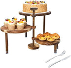 Cupcake Stand, Acacia Wood Cake Stand, Cupcake Display Stand, Wedding Cake Stands, 360° Rotatable Cupcake Stands for Party, 3 Tier Cupcake Stand, Cup Cake Tower Stand for Birthday Anniversary Party Decoration by Unknown