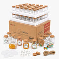 AIXIANG 60 Pack 3.5 oz Glass Jars with Cork Lids & Airtight Plastic Seals - Small Glass Bottles for Wedding Favors, Baby Shower, Spices - Complete DIY Kit with Thank You Stickers, Tags & Twine (100ml) by AIXIANG