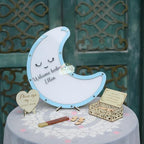 Baby Shower Guest Book Alternative Wooden Drop Box Frame Keepsake (Moon) - Image 3