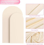 Wokceer Arch Backdrop Cover 7.2FT, 6FT Beige Arch Covers Stretchy Backdrop - Image 3
