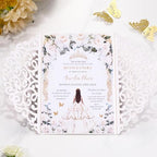 50PCS Gold Wedding Invitations with Envelopes and RSVP Cards - Image 2