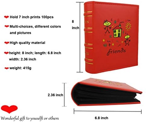 Vintage Pocket Photo Albums for 7 X 5 Inches Prints (Red Cow) - Image 4