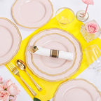 Hioasis 350 Pcs Pink and Gold Plastic Plates for Wedding & Party - Image 4