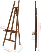 MEEDEN Wooden Easel Display Stand: Adjustable Art Easels for Sign, A Frame Painting Easel for Canvas up to 60", Ideal for Artist Adults Drawing Picture Poster - Walnut - Image 6