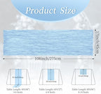 20 Pack Baby Blue 17 x 108 Inch Cheesecloth Table Runner - Boho Gauze Sheer Fabric for Wedding Baby Shower Party Home Decor - Image 2