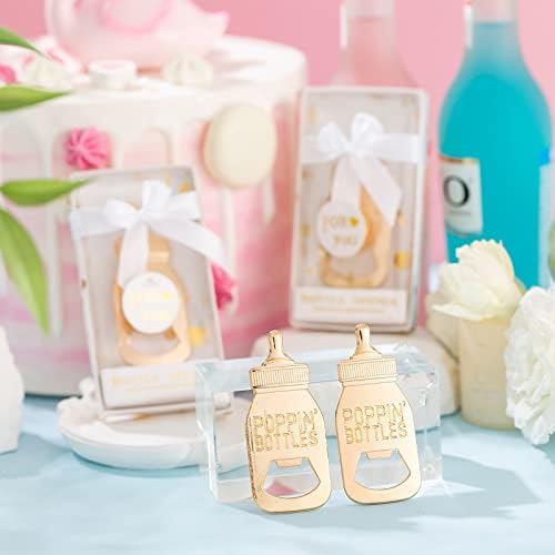 24 Pieces Baby Bottle Openers Baby Shower Favors, Gifts, Decorations, or Souvenir Guest Gift Boxes, Poppin Design for Boys or Girls (24 Pack White) - Image 6
