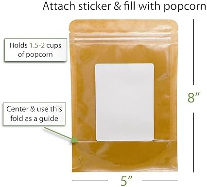 Woodland Baby Shower Popcorn Bag & Sticker Favors (Kraft Stand up Bags & Stickers 30 Count) - Image 4
