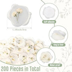 Qilery 200 Pcs Wax Seal Stickers Baby's Breath Floral Wedding Seals, White - Image 2