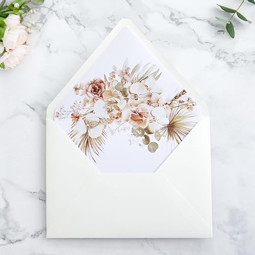 PONATIA 50 PCS/Pack A7 Envelopes, Euro Flap Liner 5x7 Envelopes - Image 3