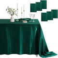6 Pack Satin Table Cover, 52 x 52 Inches, Blackish Green by Counfeisly