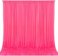 10 x 10 Feet Fluorescent Pink Backdrop Curtain for Partie, Background Curtains for Photoshoot, Birthday, Wedding, Easter, Mother's Day, New Year Party Decorations 5Ft x 10Ft, 2 Panels by ZEBMOON
