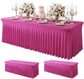 2Pack Spandex Tablecloth for 8FT Rectangle Tables,Table Skirt by Baoszty