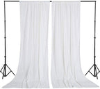 White Backdrop Curtains 30ft x 10ft: Polyester Photography Backdrop Drapes - Wedding Party Photo Shoot Background 6 Panels 5x10ft - Image 3