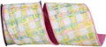 Homeford Chenille Checkered Wired Edge Ribbon, 4-inch, Multicolor, 5-Yard by HOMEFORD