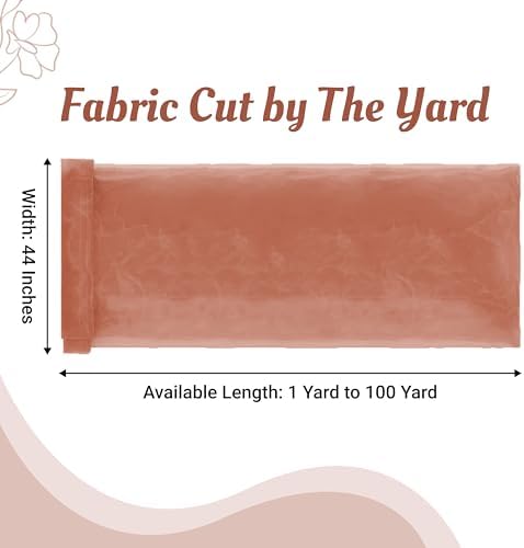 40 Yard Organza Fabric 44" Wide for Wedding Event Décor - Coral Peach - Image 2