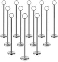 New Star Foodservice 23244 Steel Ring-Clip Table Number Holder/Number Stand/Place Card Holder, Set of 12, 12-Inch by NewStarFoodservice