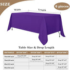 Fitable 6 Pack Purple Tablecloths 70x108 Inch for 6 Foot Rectangle Tables - Image 5
