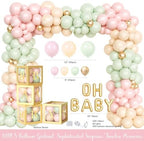 Hombae Taco Bout A Baby Decorations, Mexican Baby Shower Decorations, Pastel Fiesta Themed Backdrop Balloon Banner Boxes Poster Sash Pin for Taco Cactus Party Supplies - Image 3