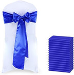 MDS® Pack of 125 Satin Chair Sashes for Wedding & Events – Royal Blue by MDS