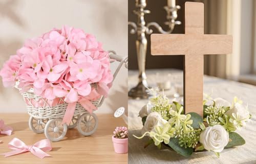 4 Pack Baby Shower Arrangements & 6 Sets Baptism Table Centerpieces by SEKNHOP