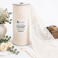 AK TRADING CO. 14" x 10 Yards Ivory Crochet Floral Lace Ribbon – Extra-Wide Vintage Trim for Crafts, Home Decor & Floral Design by AK+Trading+Co.