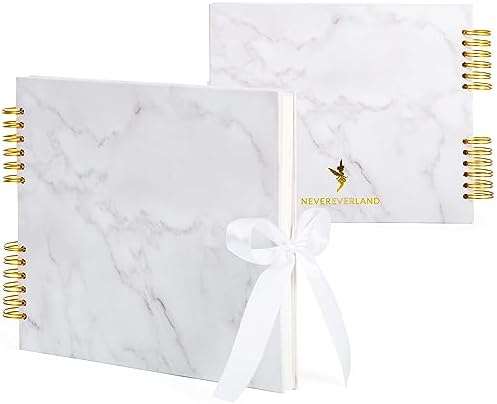 Never Ever Land Scrapbook Album – 12x10 Marble Scrap Book. Scrapbooking Supplies, Memory Book, Wedding Guest Book, Photo Album, Baby Shower Gifts, Valentines, Engagement Gifts, and Anniversary by Unknown