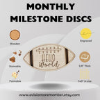 Wooden Monthly Milestone Cards – Set for Baby Photos – Newborn Milestone Discs – Engraved Wooden Baby Age Markers for Monthly Growth Photos – Perfect Baby Shower Gift - Image 6
