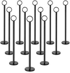 New Star Foodservice Ring-Clip Table Number Holder / Place Card Stand, 12 Inch, Black Finish, Set of 12 by NewStarFoodservice