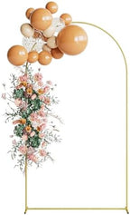 Wedding Arch, Metal Arch Backdrop Stand, Garden Arch, Gold, 7.2FT by AEPOALUA