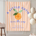Little Cutie Baby Shower Banner Clementine Themed Backdrop Orange Citrus Party Decorations Striped Tapestry Sweet Cutie on the Way Sign Baby Sprinkle Supplies Gender Reveal Cute Welcome Girl Boy by Unknown