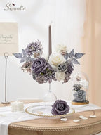 Serwalin Artificial Flowers Grey Silk Flowers for Wedding Decor - Image 6